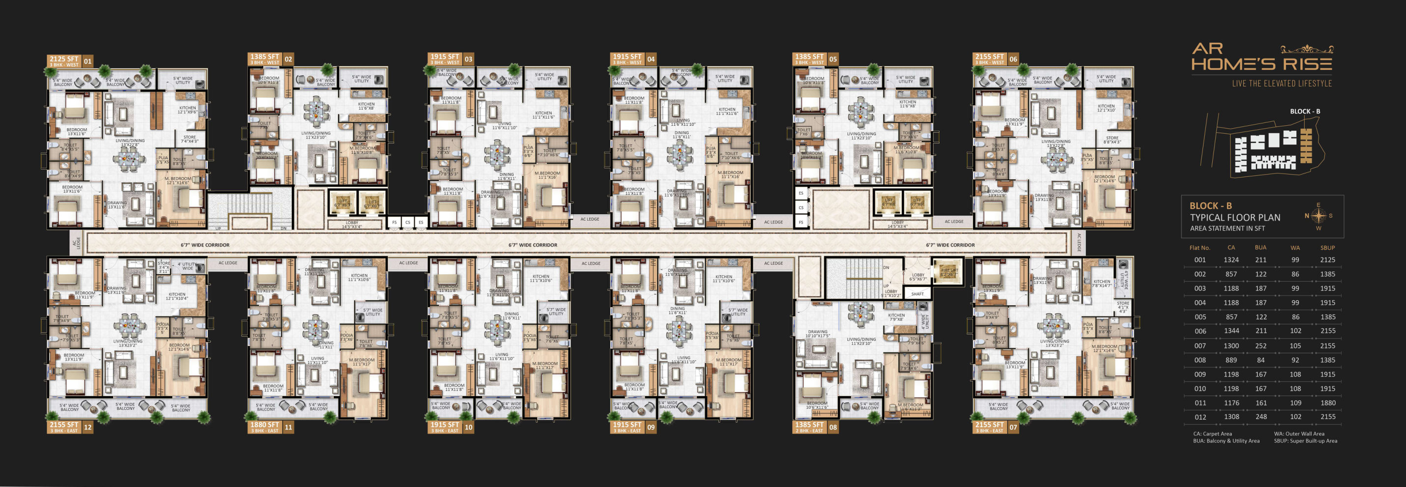 Floor plans — typical units 2